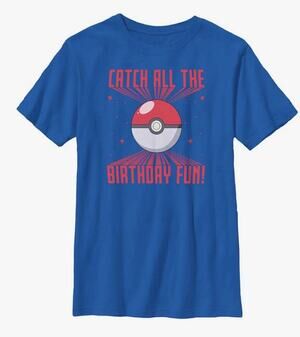 Pokemon Unisex-Child Pokeball Birthday Fun Small